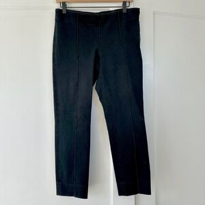 COS Womens Black Cropped‎ Straight Leg Pants Trousers Elastic Waist Casual